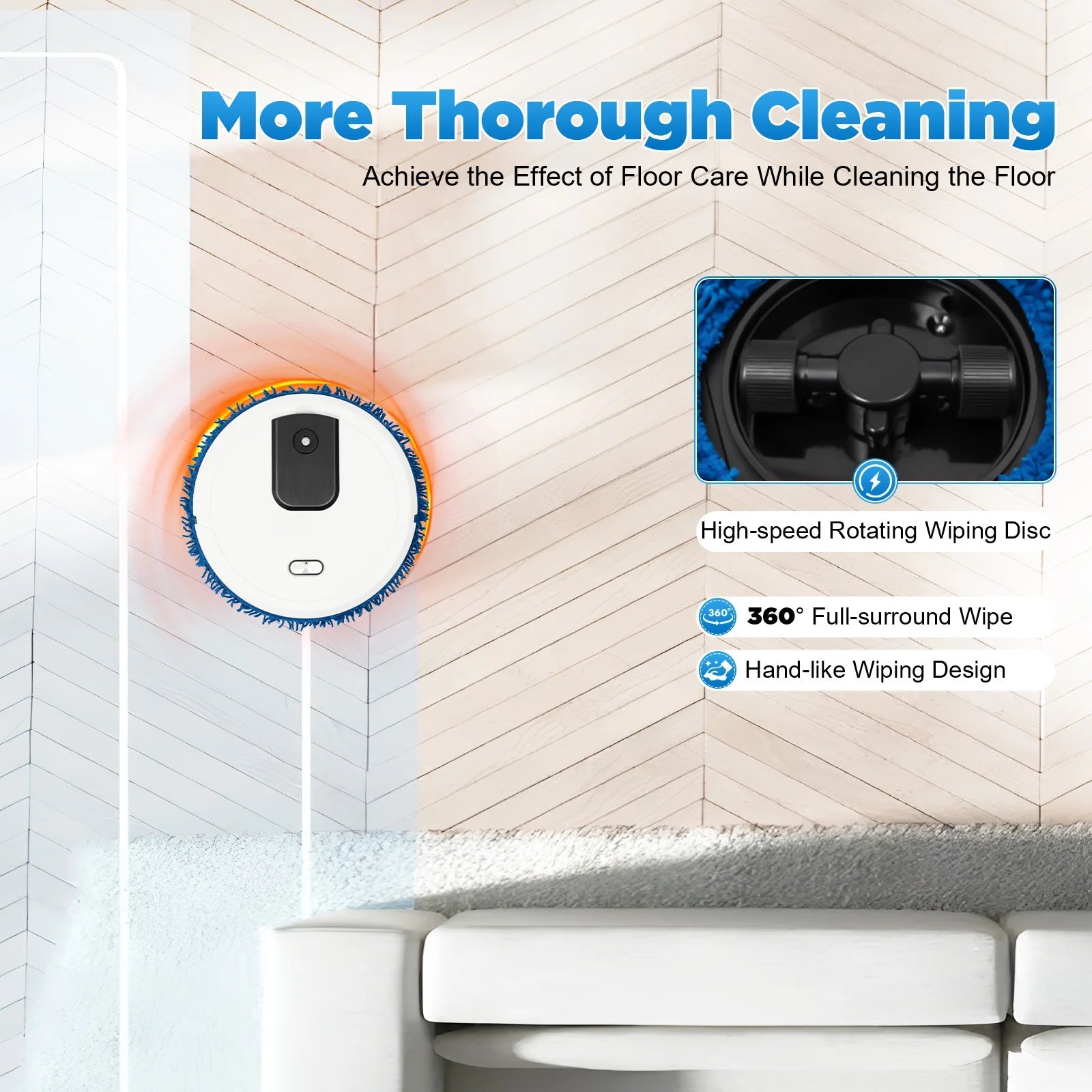 Robot Cleaner Floor Mopping Sweeping Machine 3 In 1 Smart Dust Auto Sweeper USBAzizaK