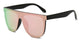SHAUNA Retro Oversized Aviator Sunglasses with RivetsAzizaK