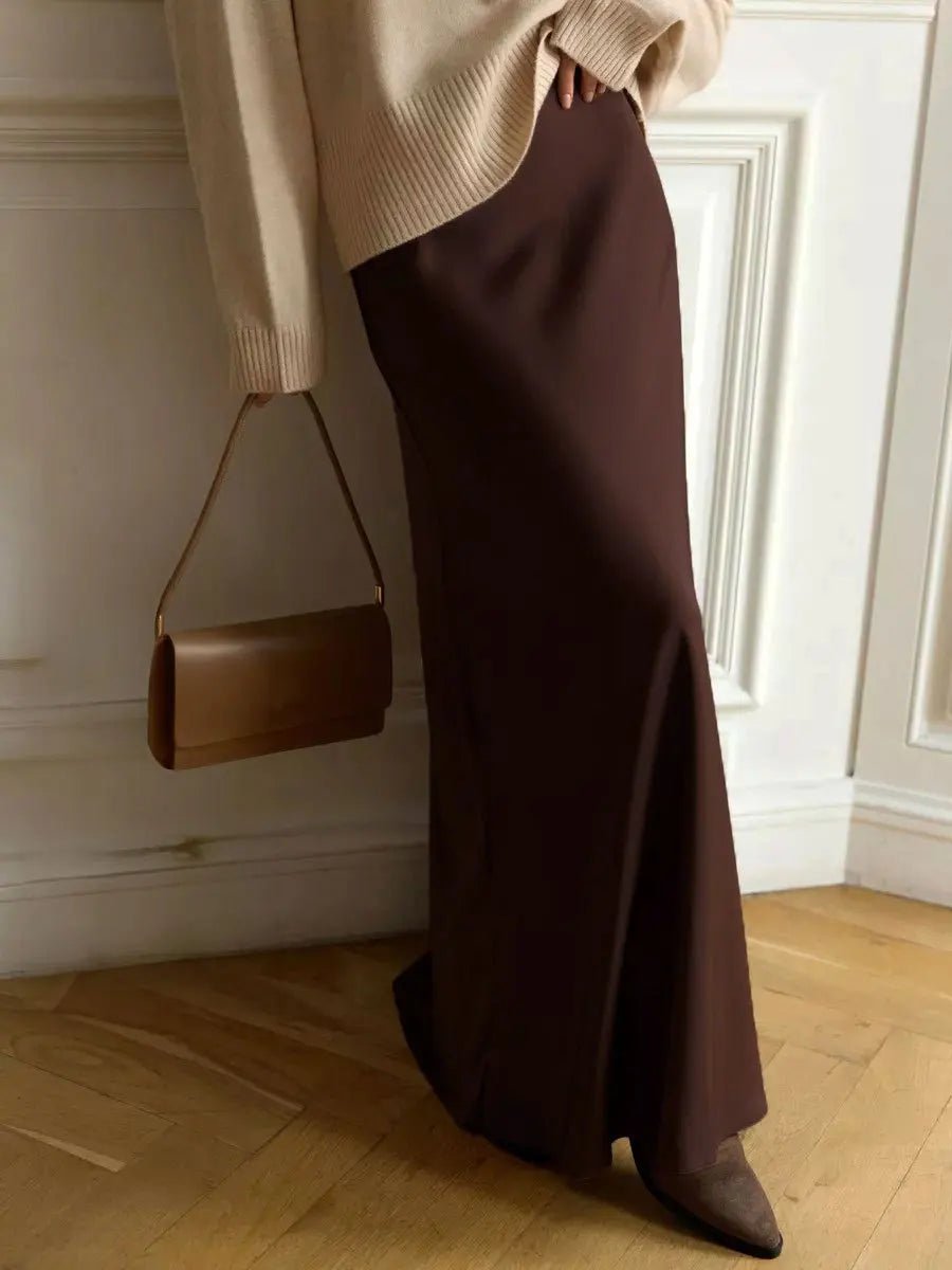 Simple and elegant satin skirtAzizaK