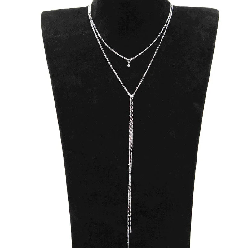 Single chain gold and silver choker necklaceAzizaK