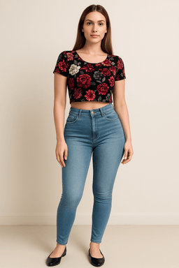 Slim - fit push - up pencil jeans in denimAzizaK