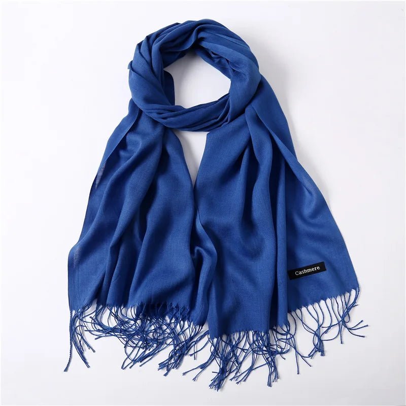 Solid Cashmere ScarfAzizaK