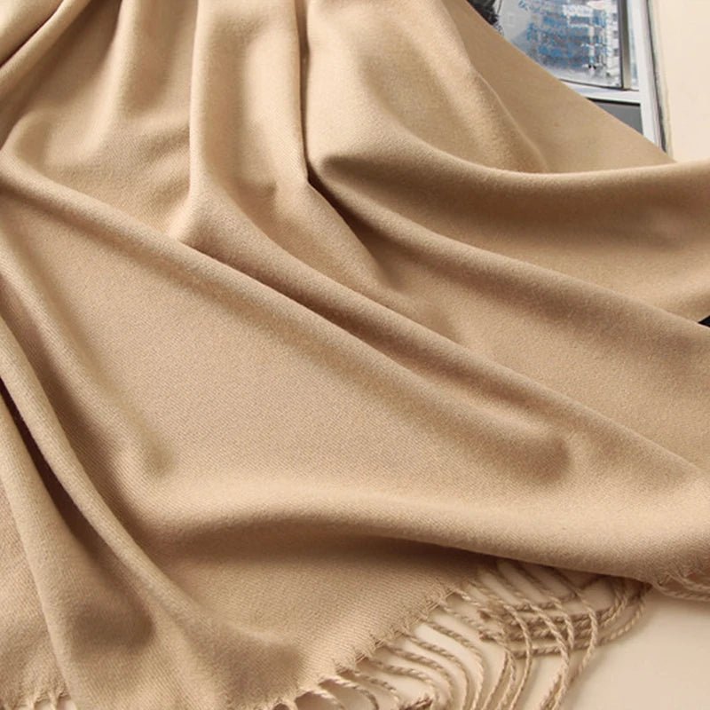 Solid Cashmere ScarfAzizaK