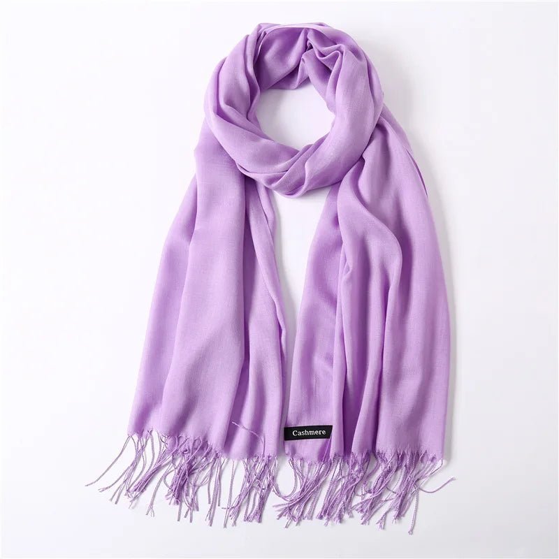 Solid Cashmere ScarfAzizaK