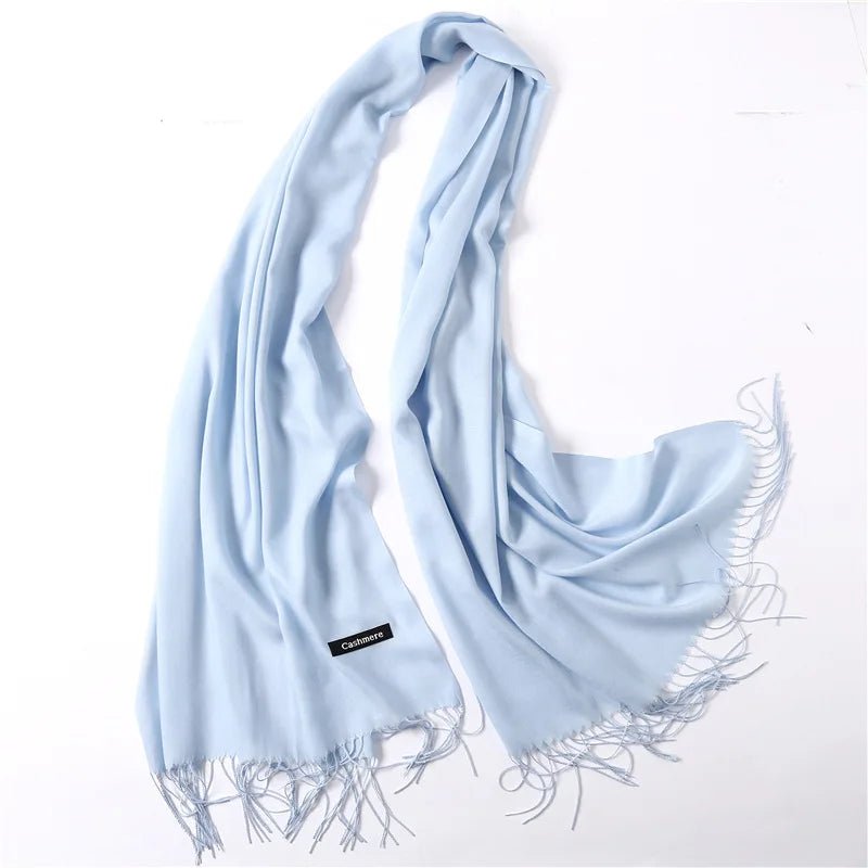 Solid Cashmere ScarfAzizaK