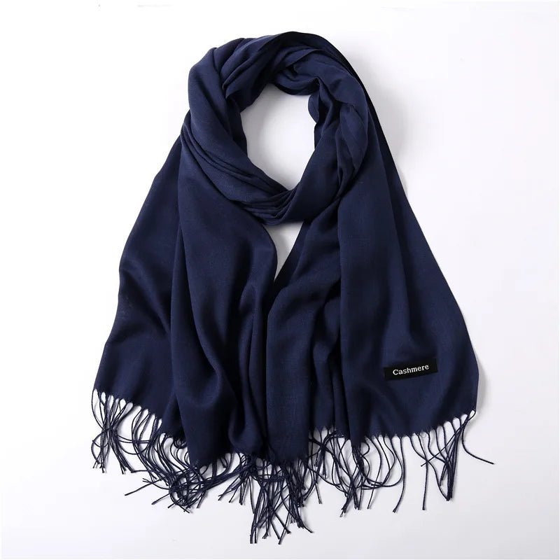 Solid Cashmere ScarfAzizaK