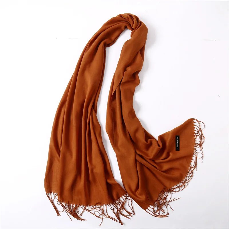 Solid Cashmere ScarfAzizaK