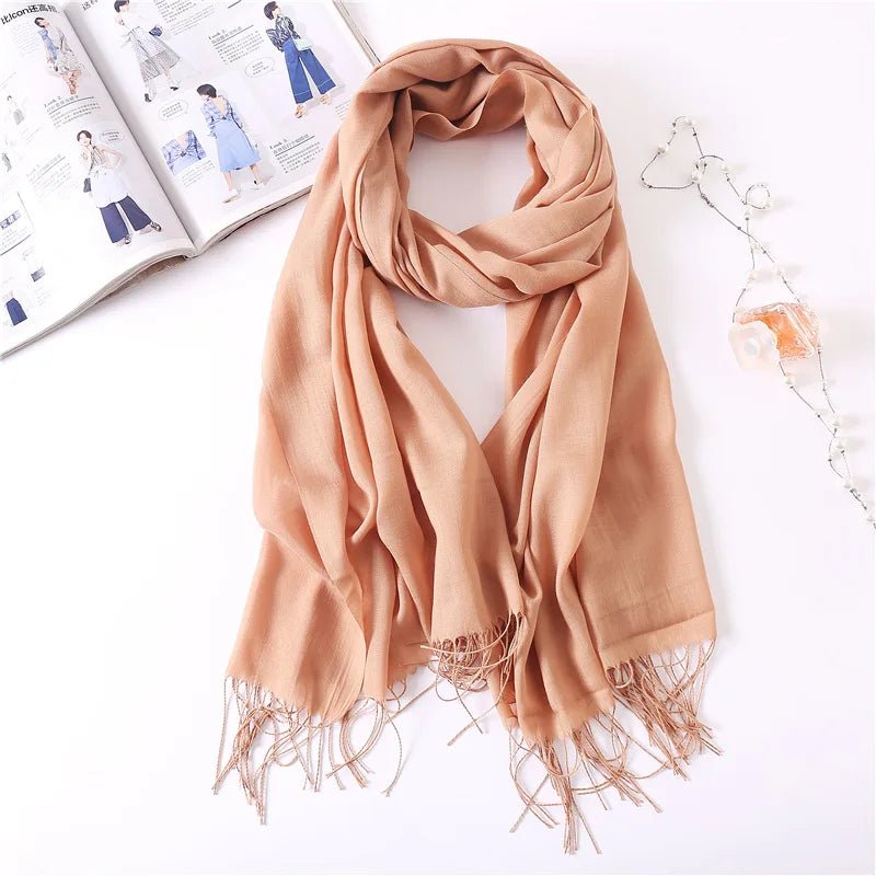 Solid Cashmere ScarfAzizaK