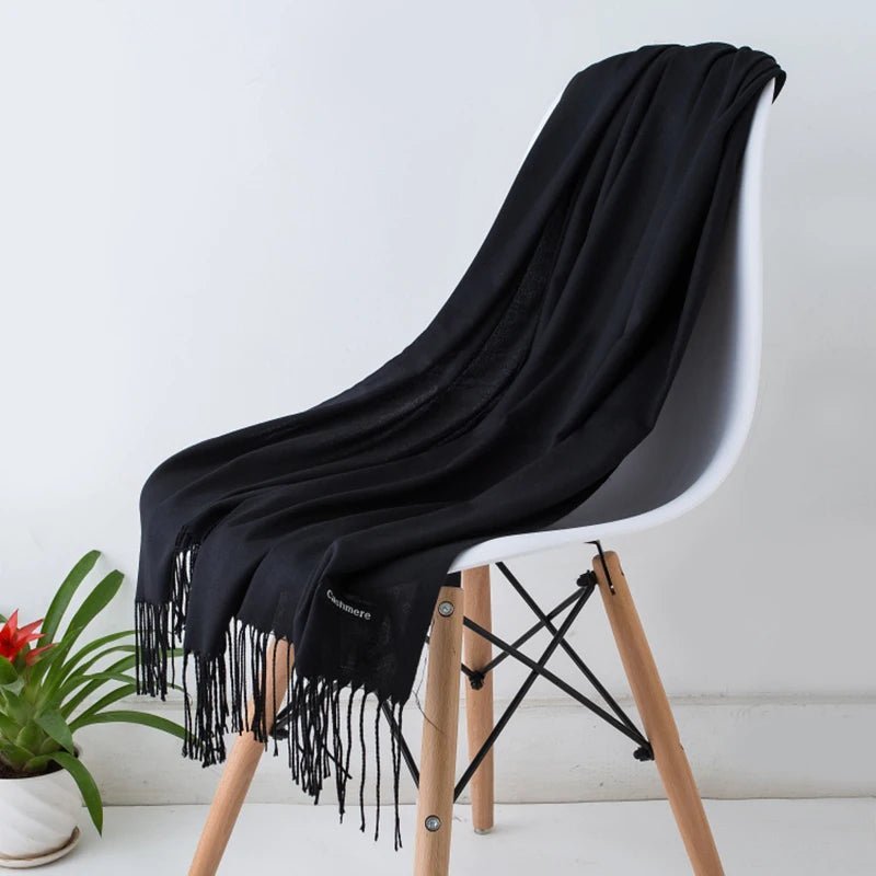 Solid Cashmere ScarfAzizaK
