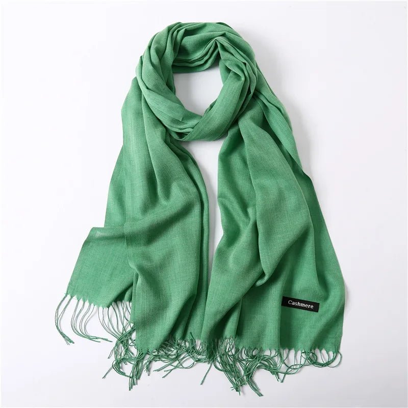 Solid Cashmere ScarfAzizaK