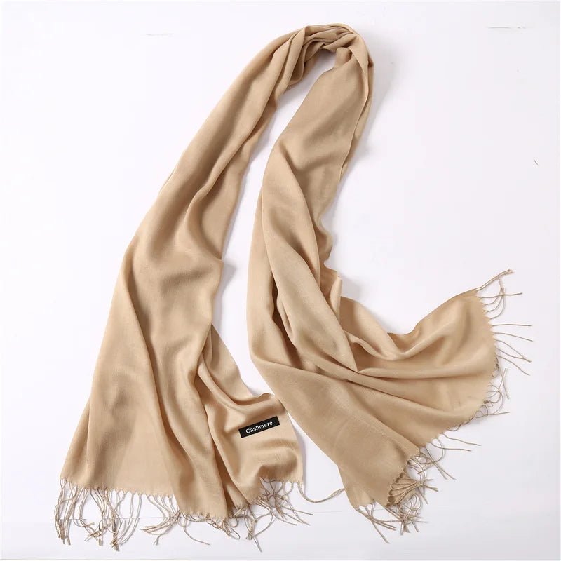 Solid Cashmere ScarfAzizaK