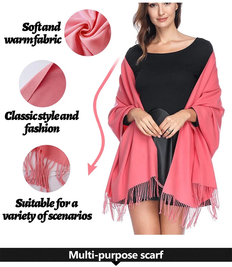 Solid Cashmere ScarfAzizaK