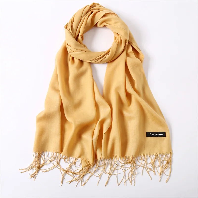 Solid Cashmere ScarfAzizaK