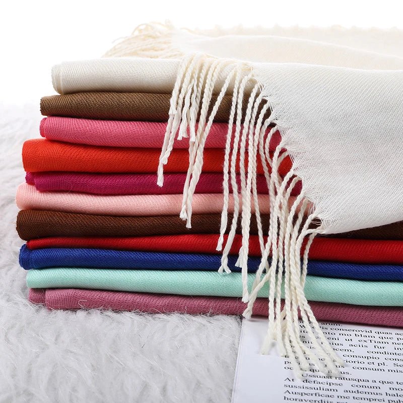 Solid Cashmere ScarfAzizaK