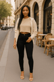 Solid color skinny jeansAzizaK
