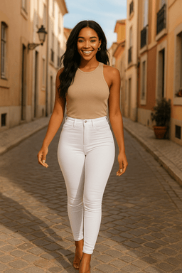 Solid color skinny jeansAzizaK