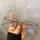 Square polygonal frame Plain glasses with blue membraneAzizaK