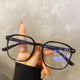Square polygonal frame Plain glasses with blue membraneAzizaK