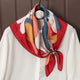 Square silk scarf with flowersAzizaK