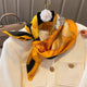 Square silk scarf with flowersAzizaK
