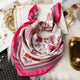 Square silk scarf with flowersAzizaK