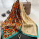 Square silk scarf with flowersAzizaK
