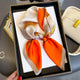 Square silk scarf with flowersAzizaK