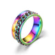 Stainless Steel Rotating Anxiety Rings with Roman NumeralsAzizaK