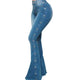 Stylish Tummy Control Flare JeansAzizaK