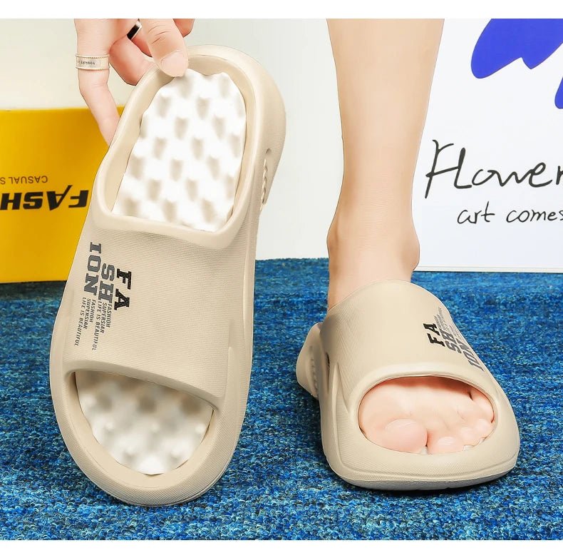 Summer massage slippers, casual soft sole beach flip flopsAzizaK