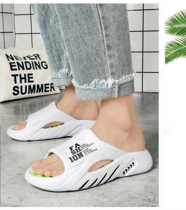 Summer massage slippers, casual soft sole beach flip flopsAzizaK