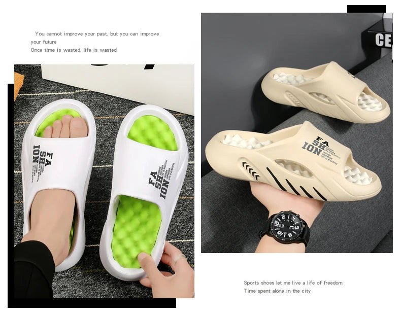Summer massage slippers, casual soft sole beach flip flopsAzizaK