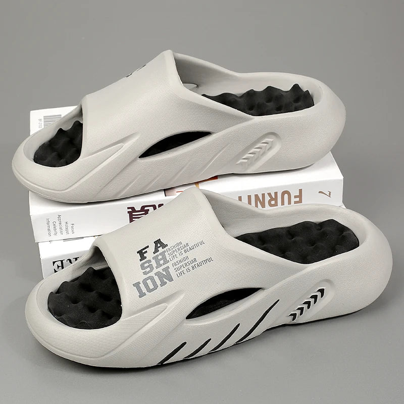 Summer massage slippers, casual soft sole beach flip flopsAzizaK