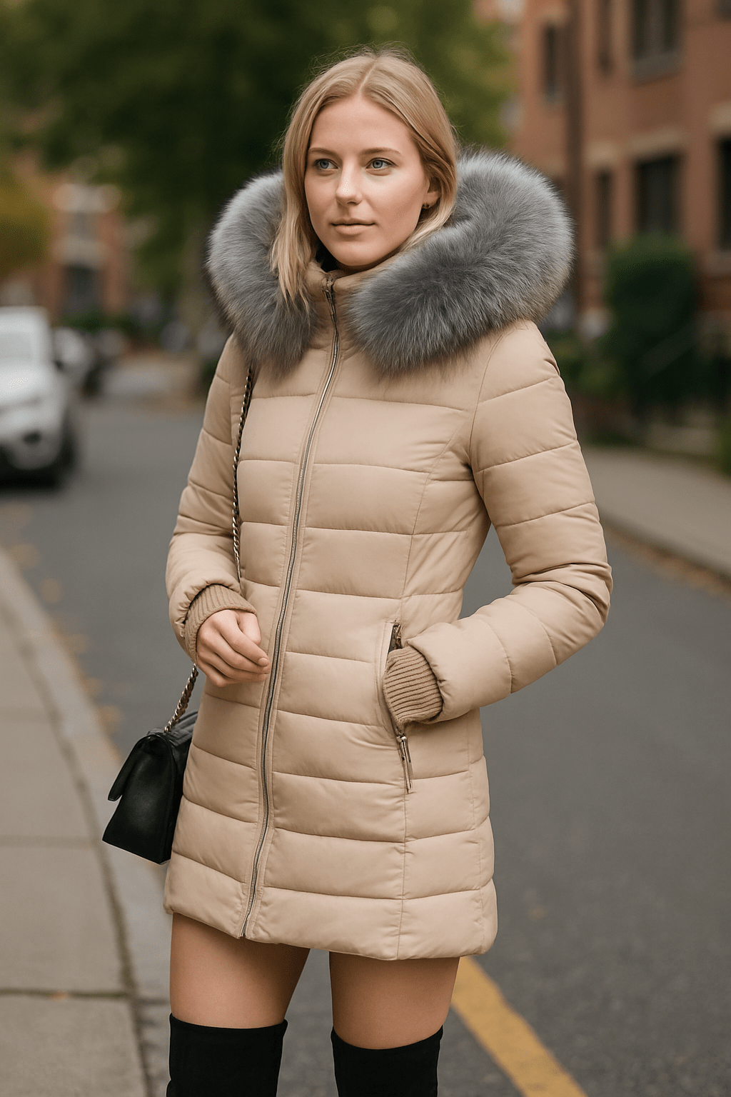 Thicken Warm Padded Cotton Long CoatAzizaK