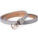 Thin leather belt, solid color, 1.5 cm wide, 10 sizes to choose fromAzizaK