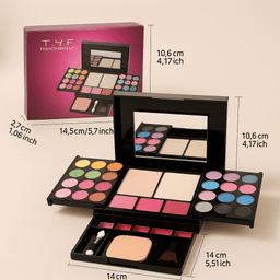 T.Y.A All - in - One Full Face Makeup Kit – 35 Color Palette with Mirror & BrushesAzizaK