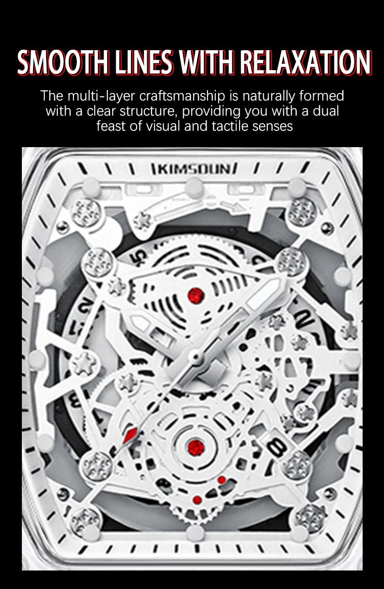 UTHAI BK134 Personalized Transparent Hollow Barrel Quartz WatchAzizaK