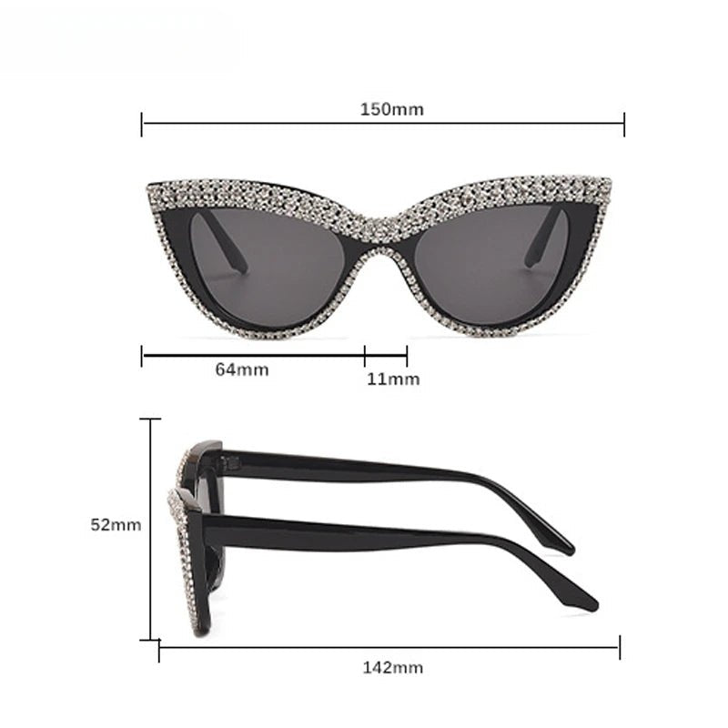 Vintage Cat Eye Sunglasses with RhinestonesAzizaK