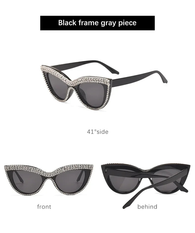 Vintage Cat Eye Sunglasses with RhinestonesAzizaK