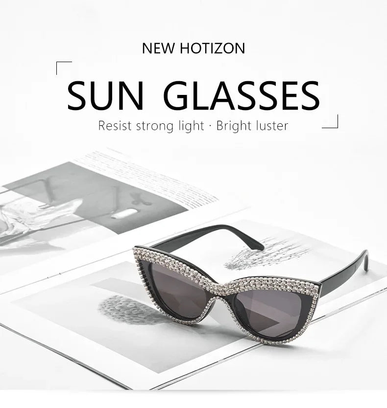 Vintage Cat Eye Sunglasses with RhinestonesAzizaK