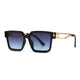 Vintage Fashion Gold Square Sunglasses Luxury Brand Classic DesignAzizaK