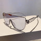 Vintage Semi - round Sunglasses Women Fashion Monoblock Outdoor Goggle Shades Trending 2023 New Design UV400 EyewearAzizaK