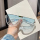 Vintage Semi - round Sunglasses Women Fashion Monoblock Outdoor Goggle Shades Trending 2023 New Design UV400 EyewearAzizaK