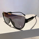 Vintage Semi - round Sunglasses Women Fashion Monoblock Outdoor Goggle Shades Trending 2023 New Design UV400 EyewearAzizaK