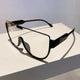 Vintage Semi - round Sunglasses Women Fashion Monoblock Outdoor Goggle Shades Trending 2023 New Design UV400 EyewearAzizaK