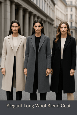 Vintage V - Neck Long Sleeve CoatsAzizaK