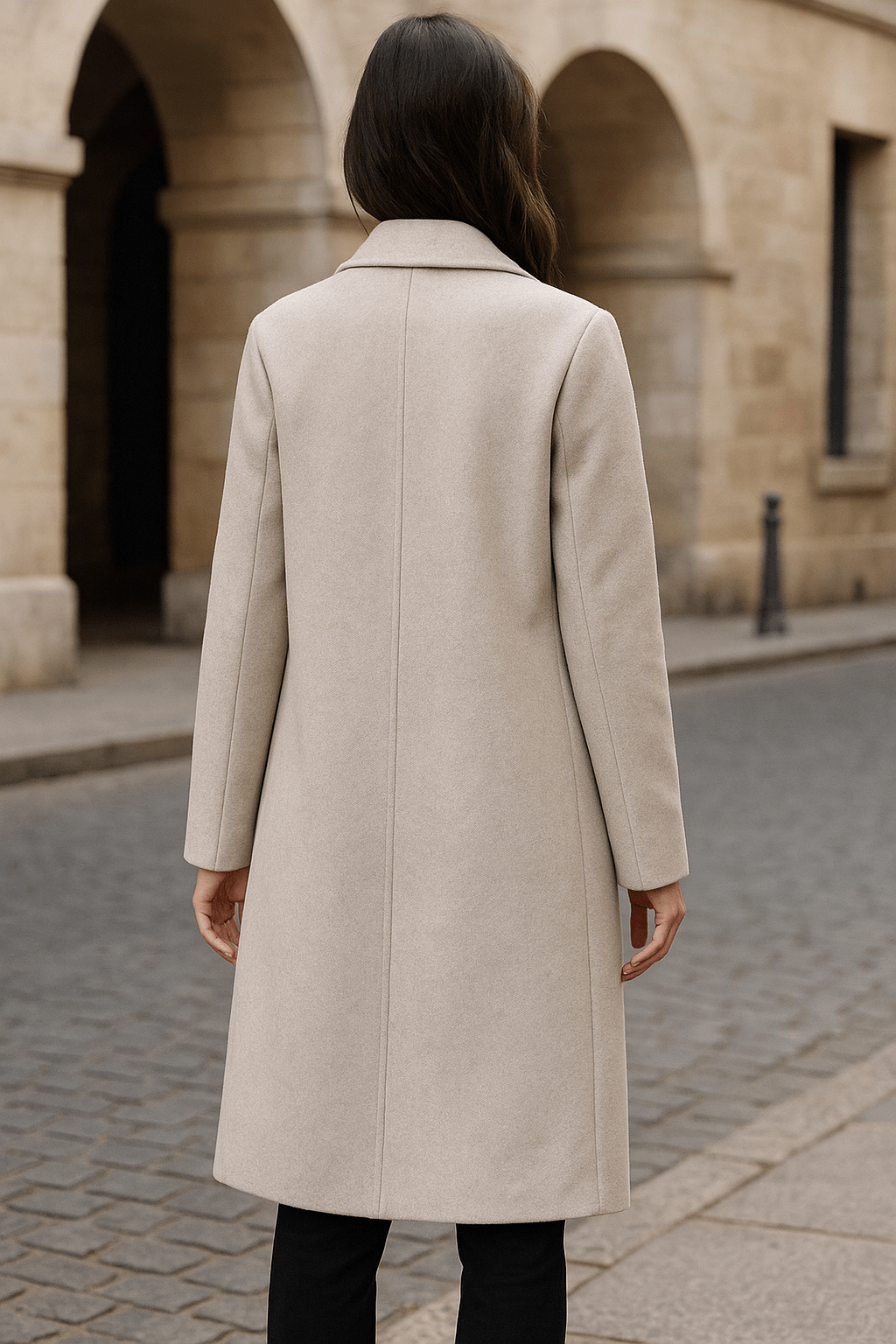 Vintage V - Neck Long Sleeve CoatsAzizaK