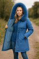 warm padded faux fur coatAzizaK