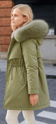 warm padded faux fur coatAzizaK