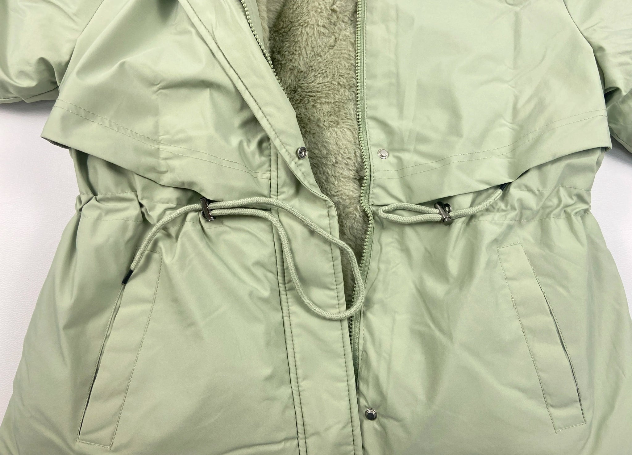 warm padded faux fur coatAzizaK
